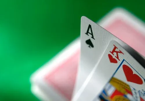 Playing cards about to be played in blackjack